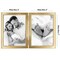 Americanflat Hinged Picture Frame with Wide, Beveled Molding and Shatter-Resistant Glass - Modern Metal Picture Frame Displays Two Photos - Elegant Photo Frames for Tabletop Display